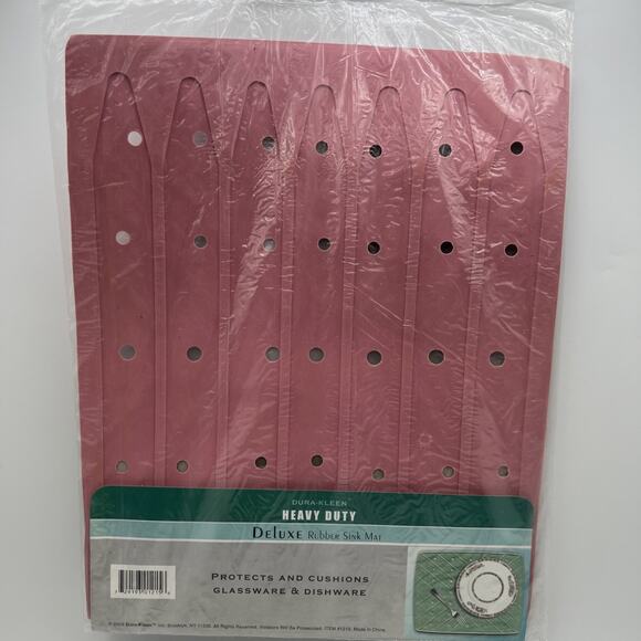 Vintage Dura Kleen Heavy Duty Rubber Sink Mat Shell Design Pink 12x15" 2003 - Picture 6 of 7